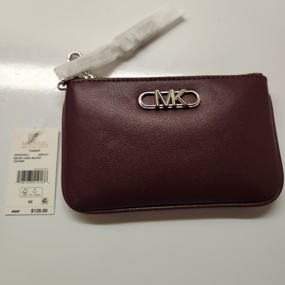 Michael Michael Kors Parker Key Card Holder - Merlot - Picture 3 of 5